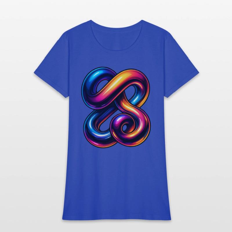 Neon Chrome Fusion – 3D Gradient Tangle Streetwear
