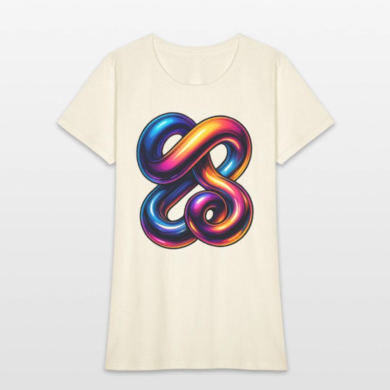 Neon Chrome Fusion – 3D Gradient Tangle Streetwear