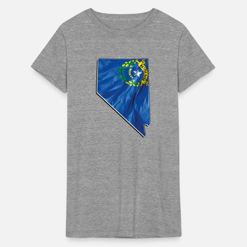 Nevada State Flag in Nevada State Map