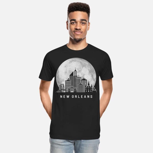 New Orleans Louisiana Skyline Full Moon