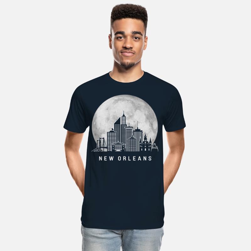 New Orleans Louisiana Skyline Full Moon