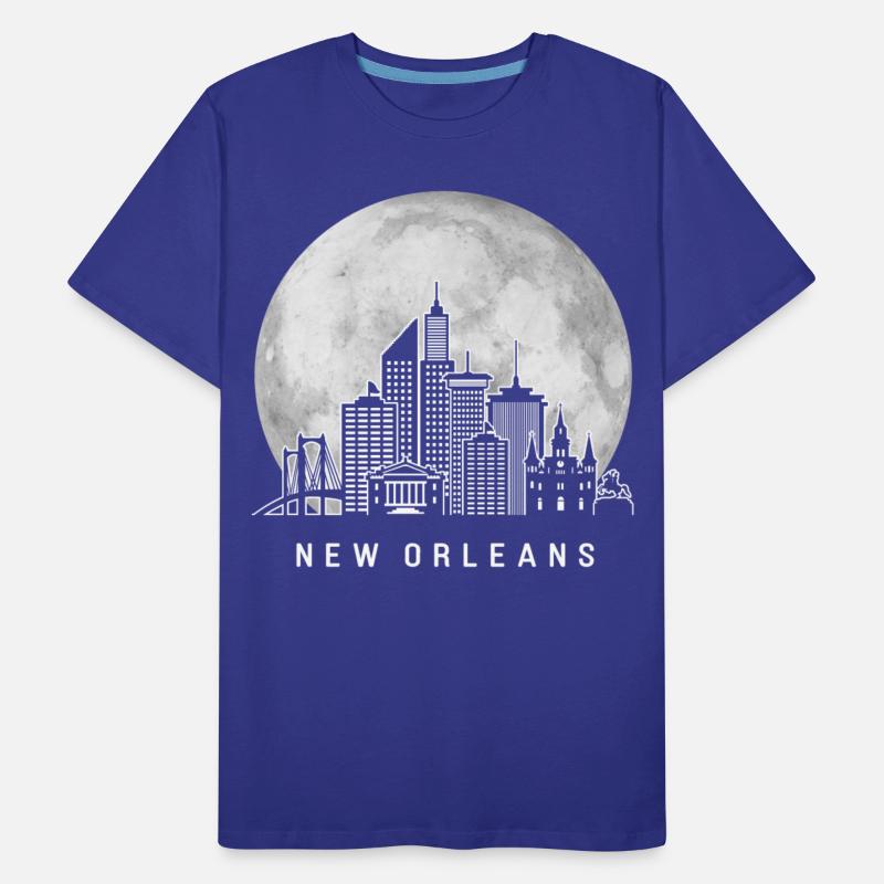 New Orleans Louisiana Skyline Full Moon