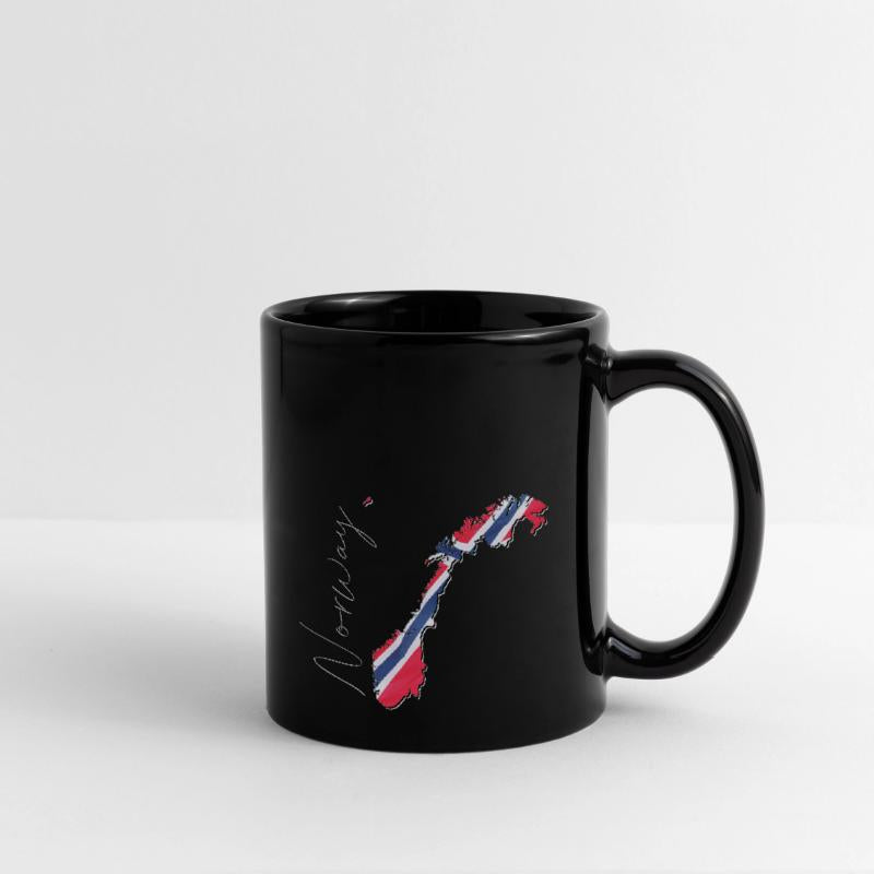 Norway Flag in Norway Map EN