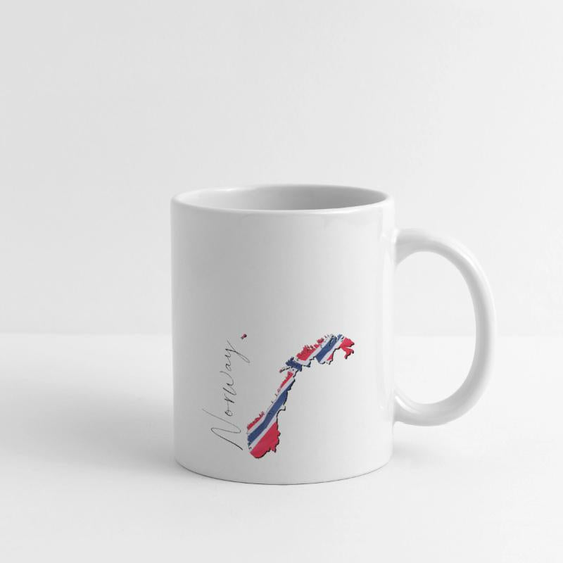 Norway Flag in Norway Map EN