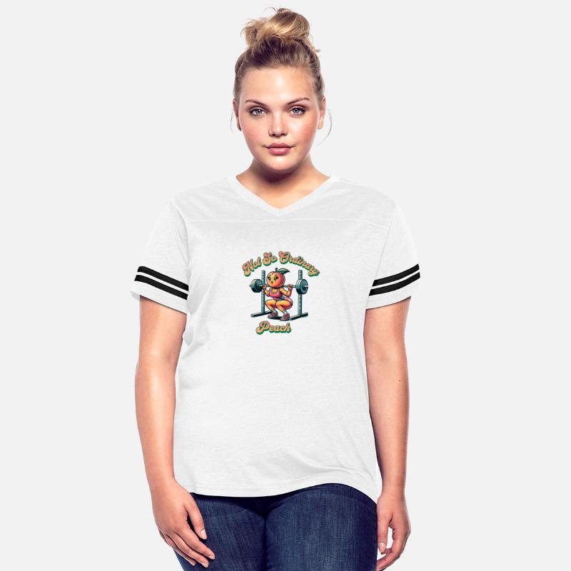 Not So Ordinary Peach Squat Tee. Gym Wear