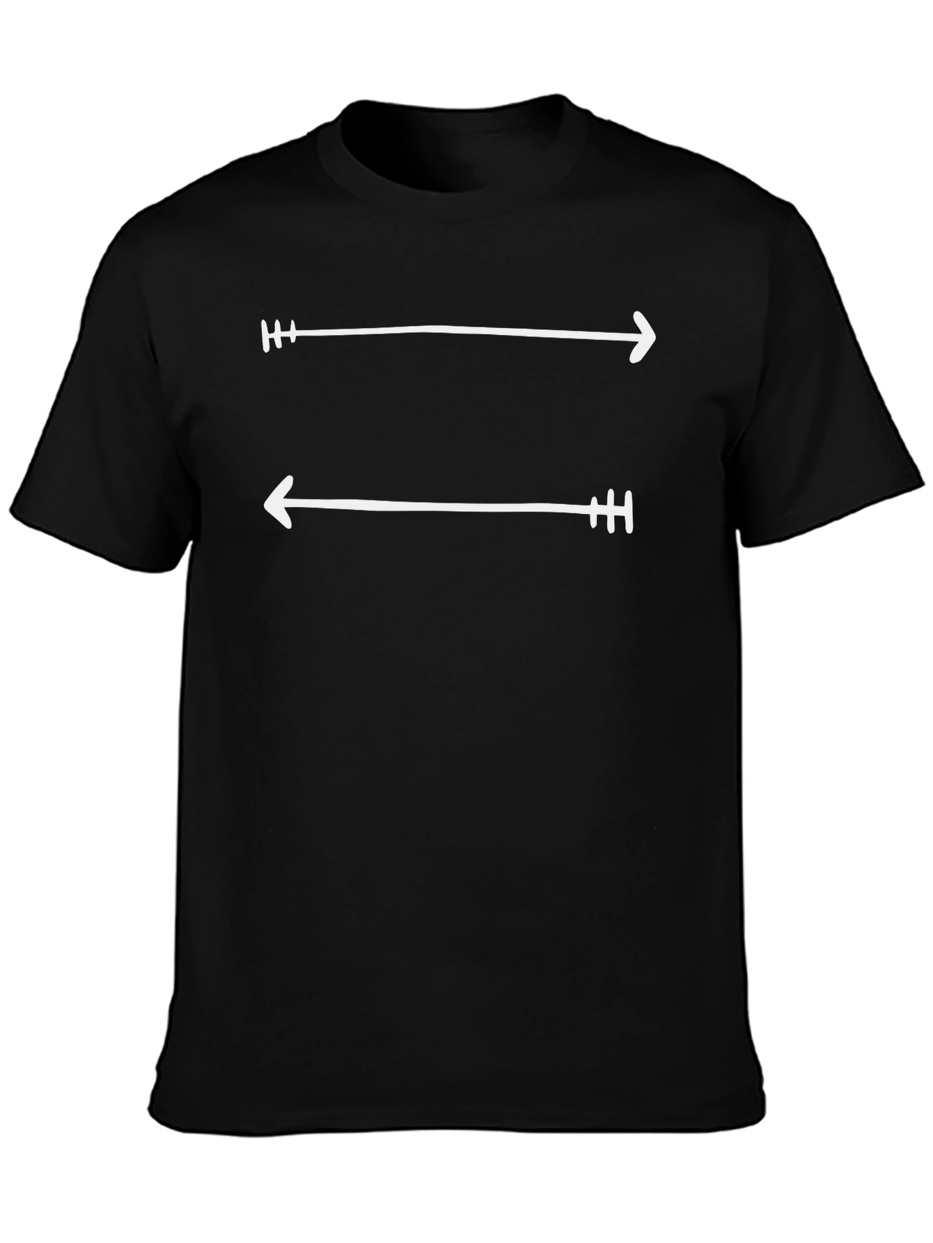 Arrow Design Graphic Tee - Mens Casual Black T-Shirt