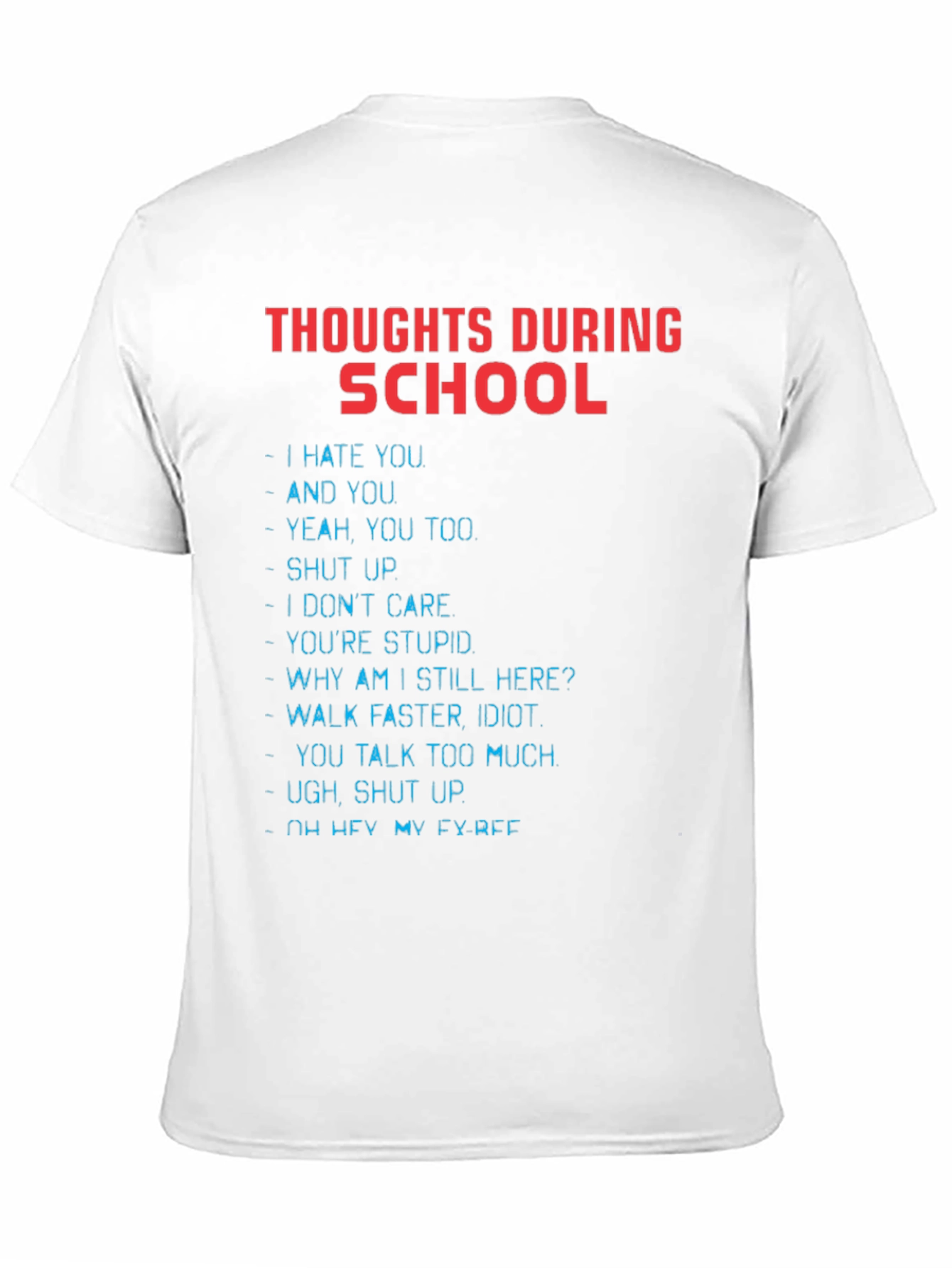 Thoughts During School Graphic Tee - Black T-Shirt