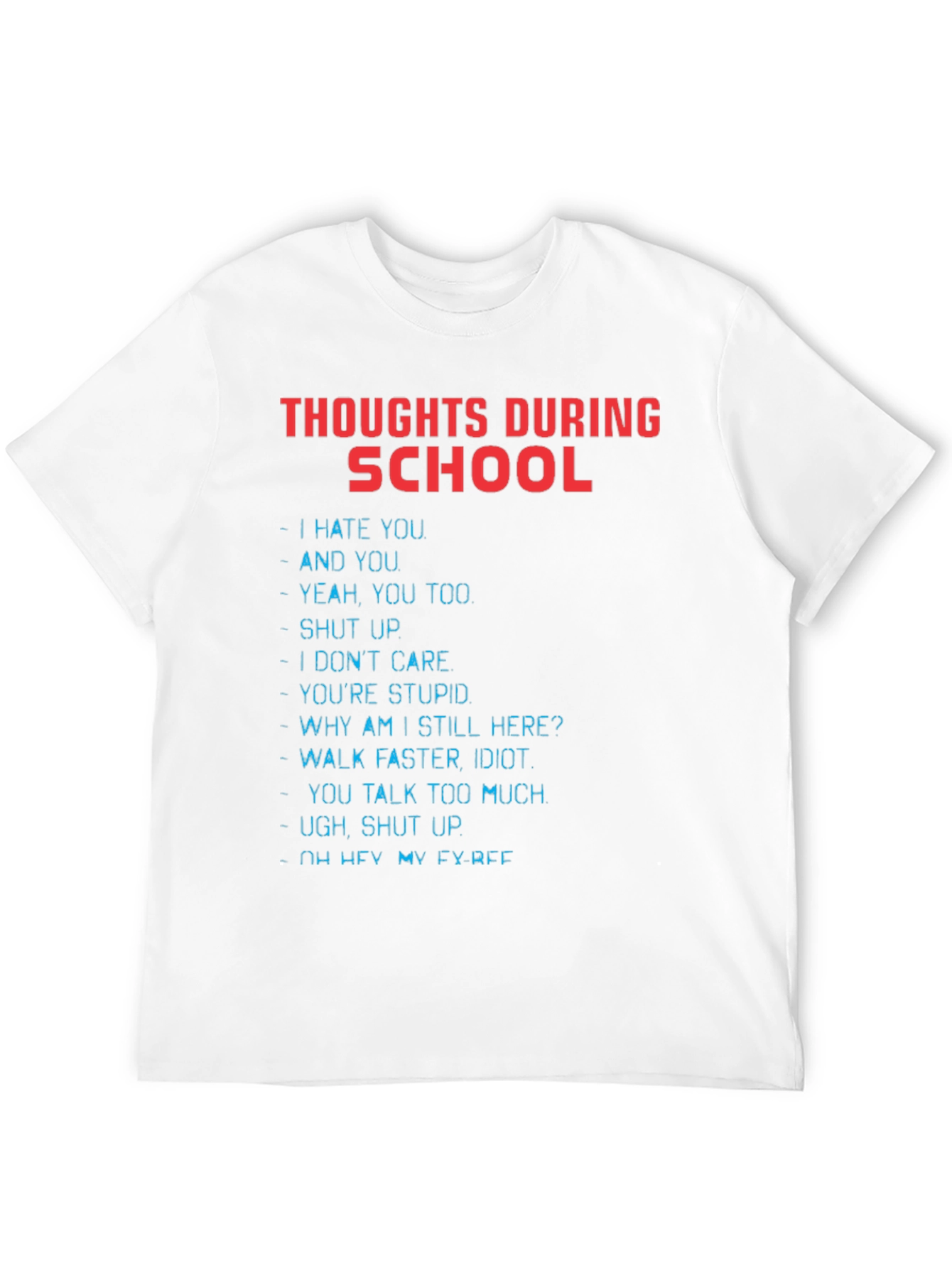 Thoughts During School Graphic Tee - Black T-Shirt