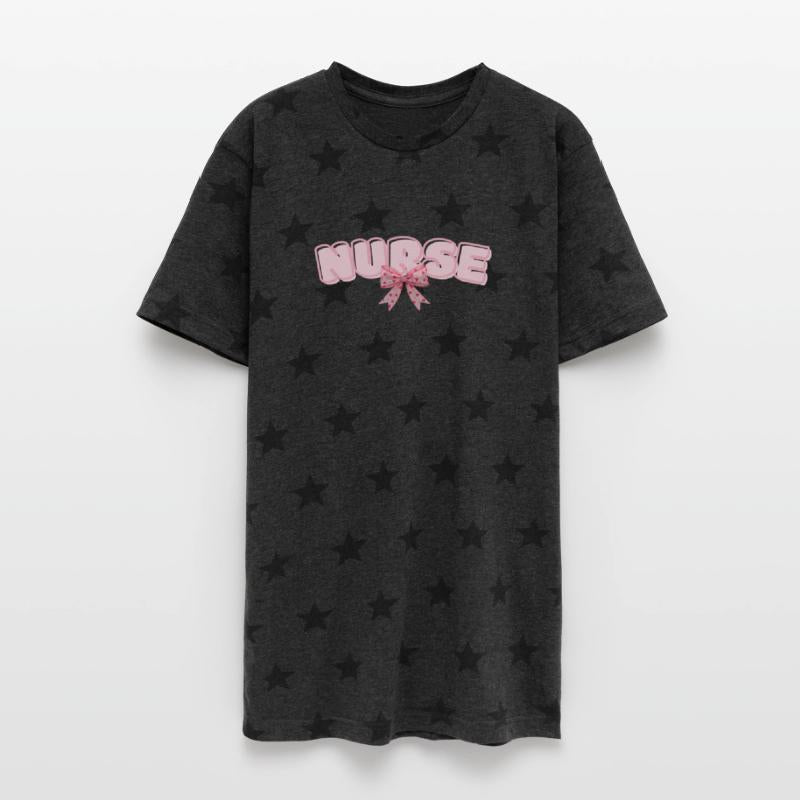 Nurse T Shirt with pink Bow Design