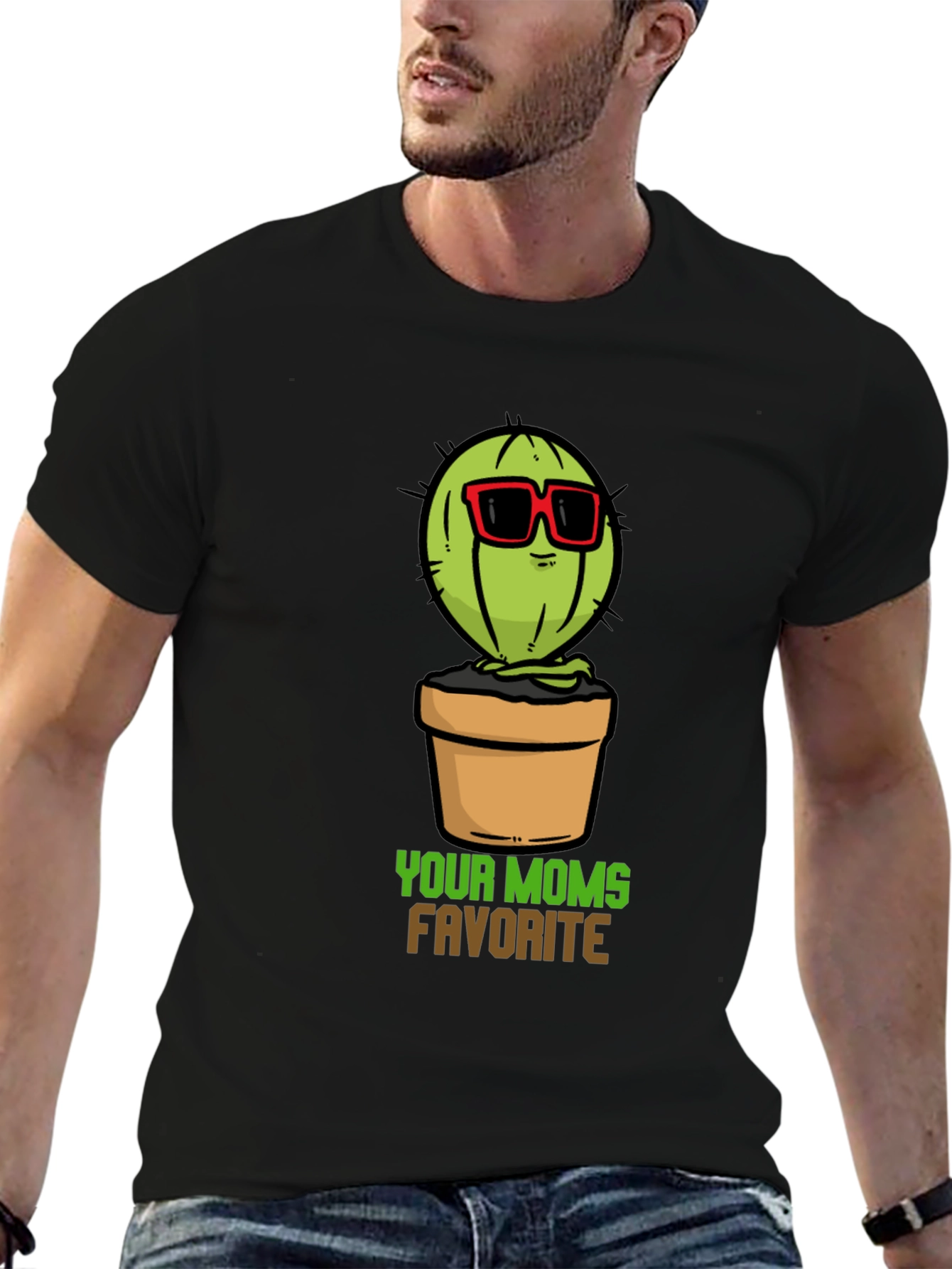 Your Moms Favorite Cactus T-Shirt - Black