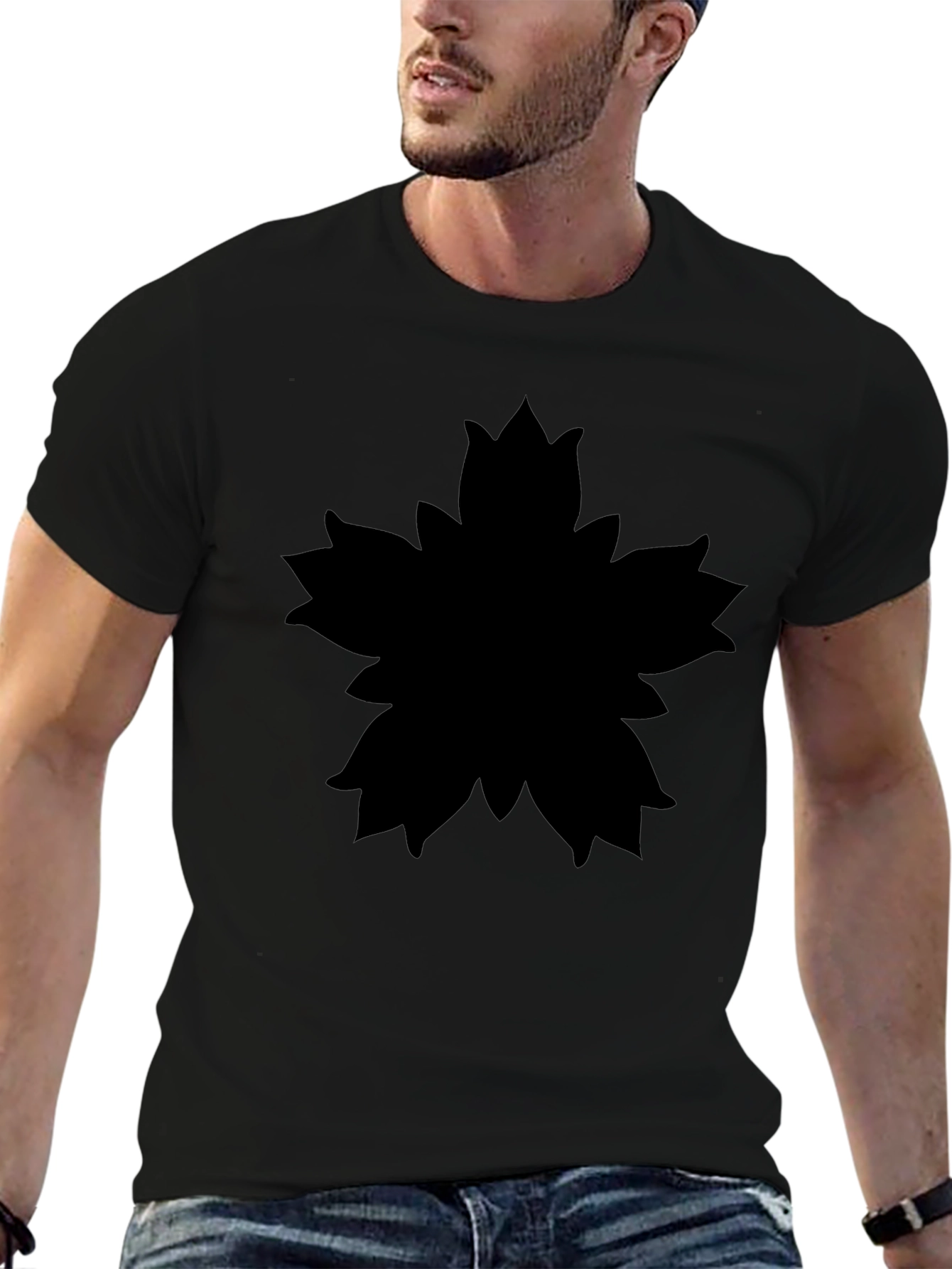Black Sakura Blossom Graphic T-Shirt - Stylish Comfort