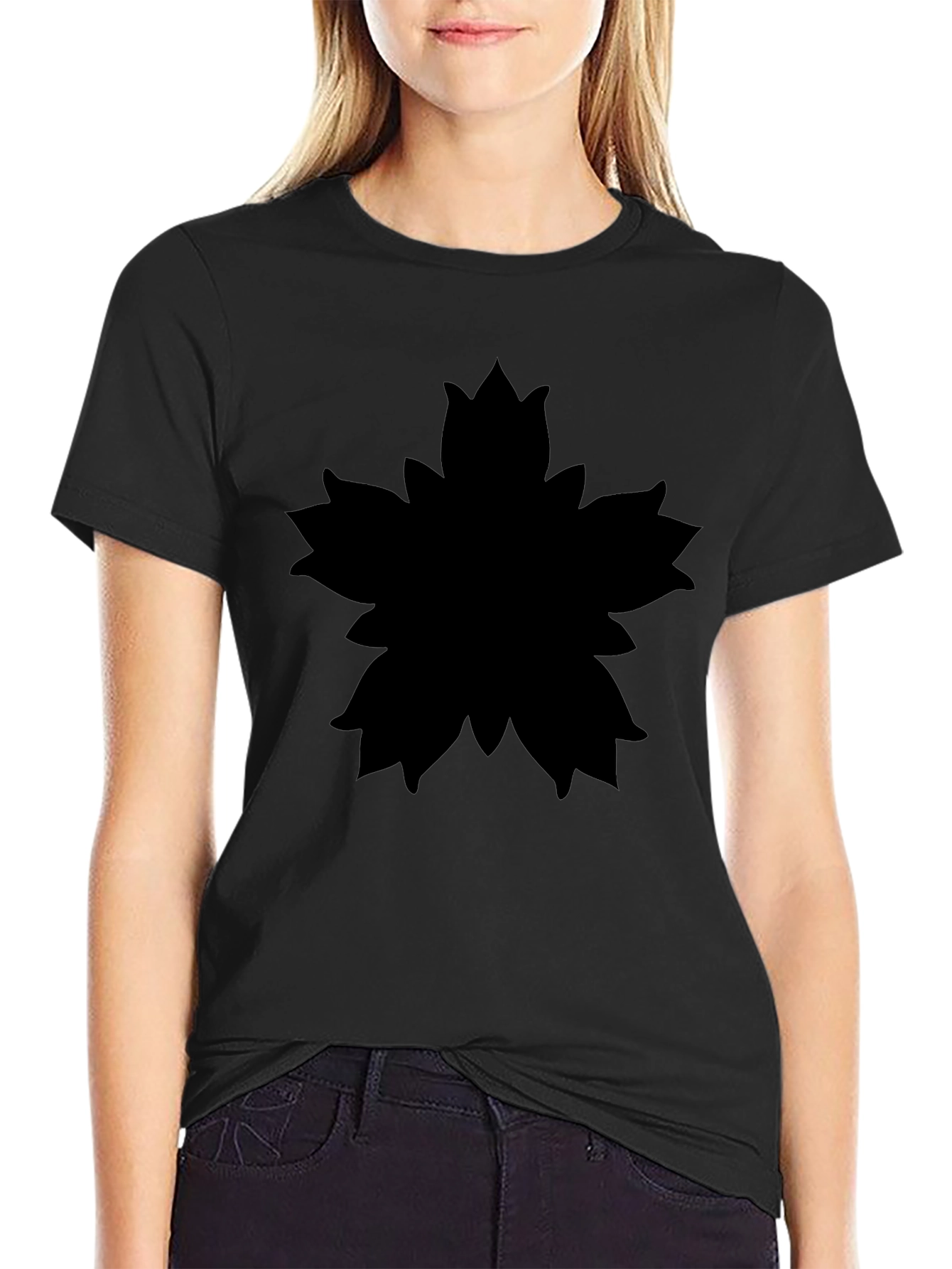 Black Sakura Blossom Graphic T-Shirt - Stylish Comfort