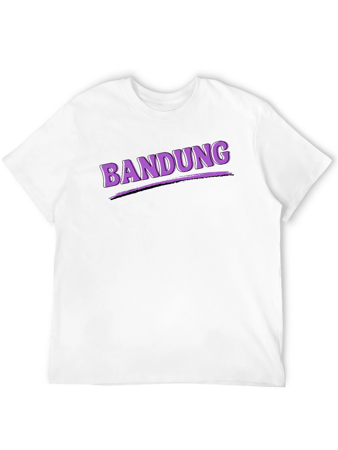 Bandung Graphic Tee - Black Casual T-Shirt