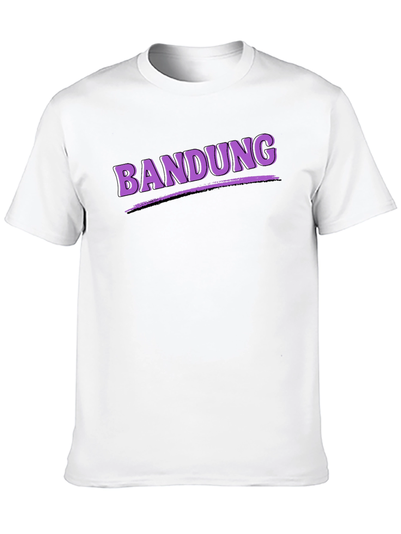 Bandung Graphic Tee - Black Casual T-Shirt