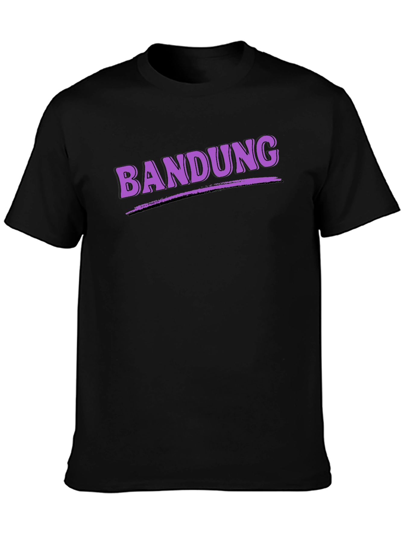 Bandung Graphic Tee - Black Casual T-Shirt