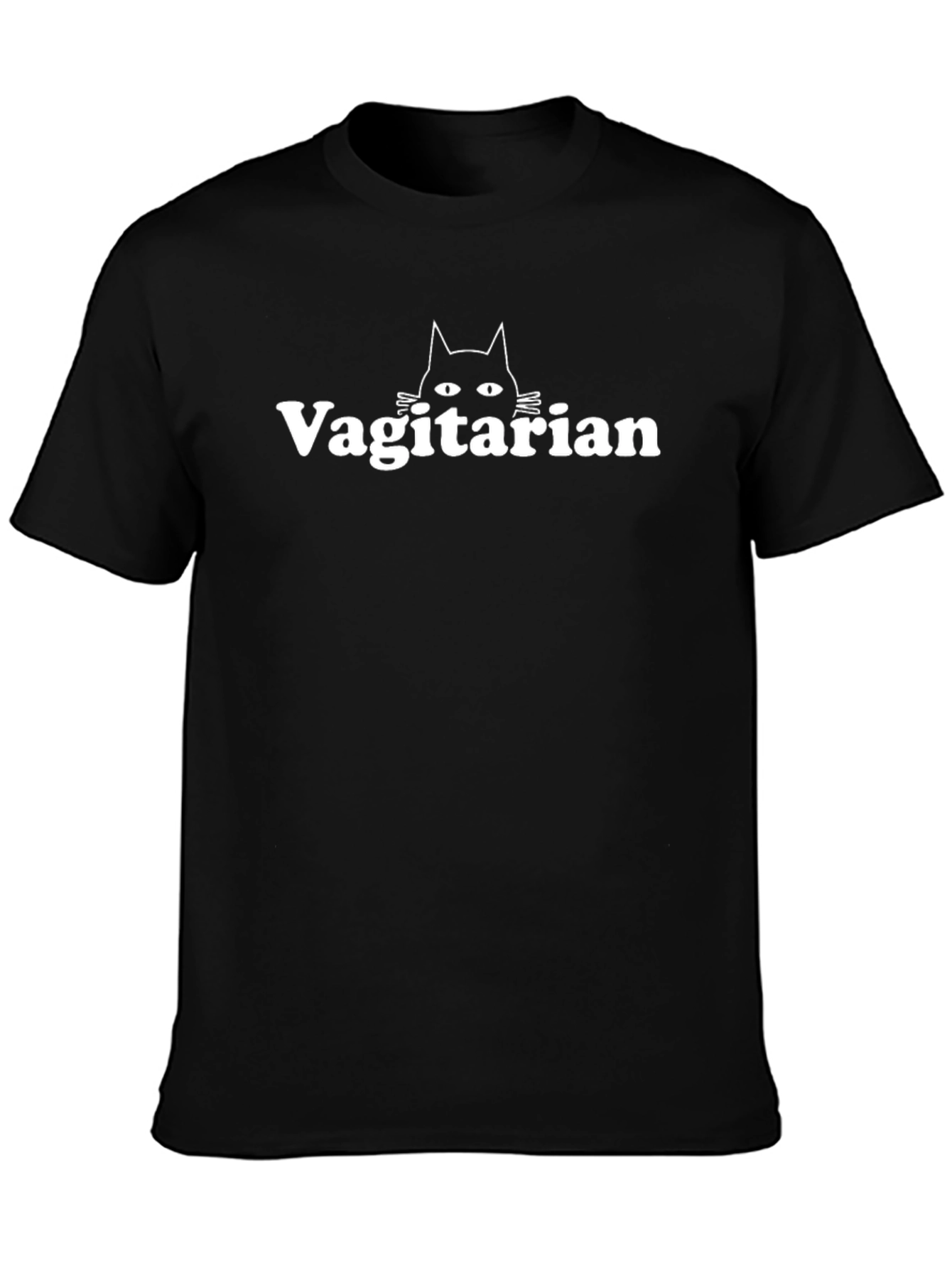 Vagitarian Cat Graphic T-Shirt