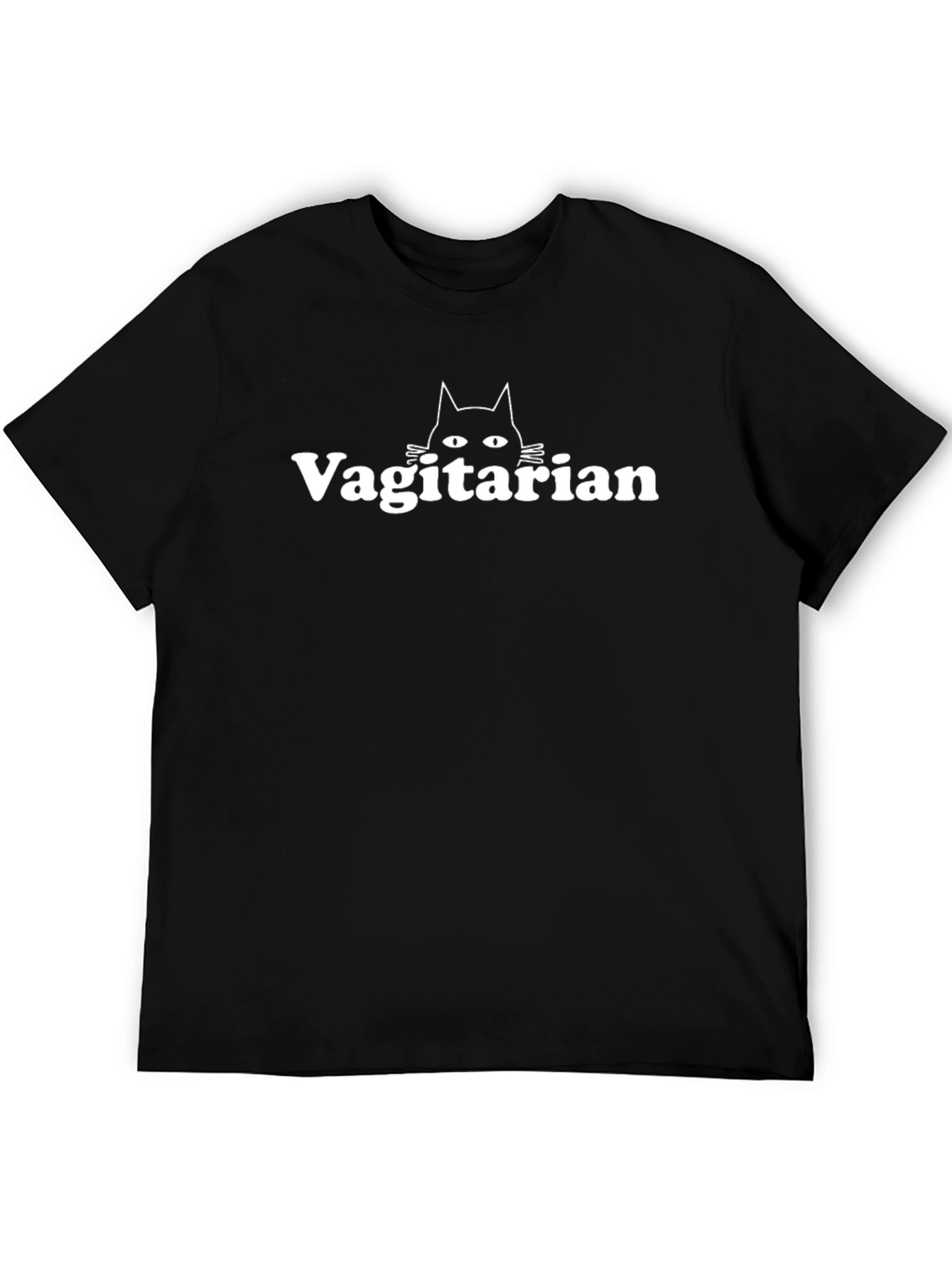 Vagitarian Cat Graphic T-Shirt