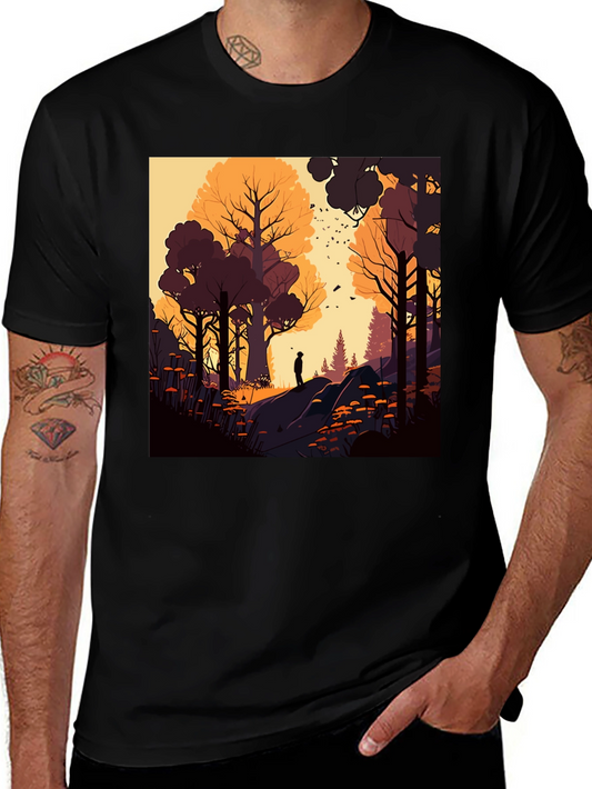 Artistic Forest Graphic T-Shirt - Stylish Nature Tee