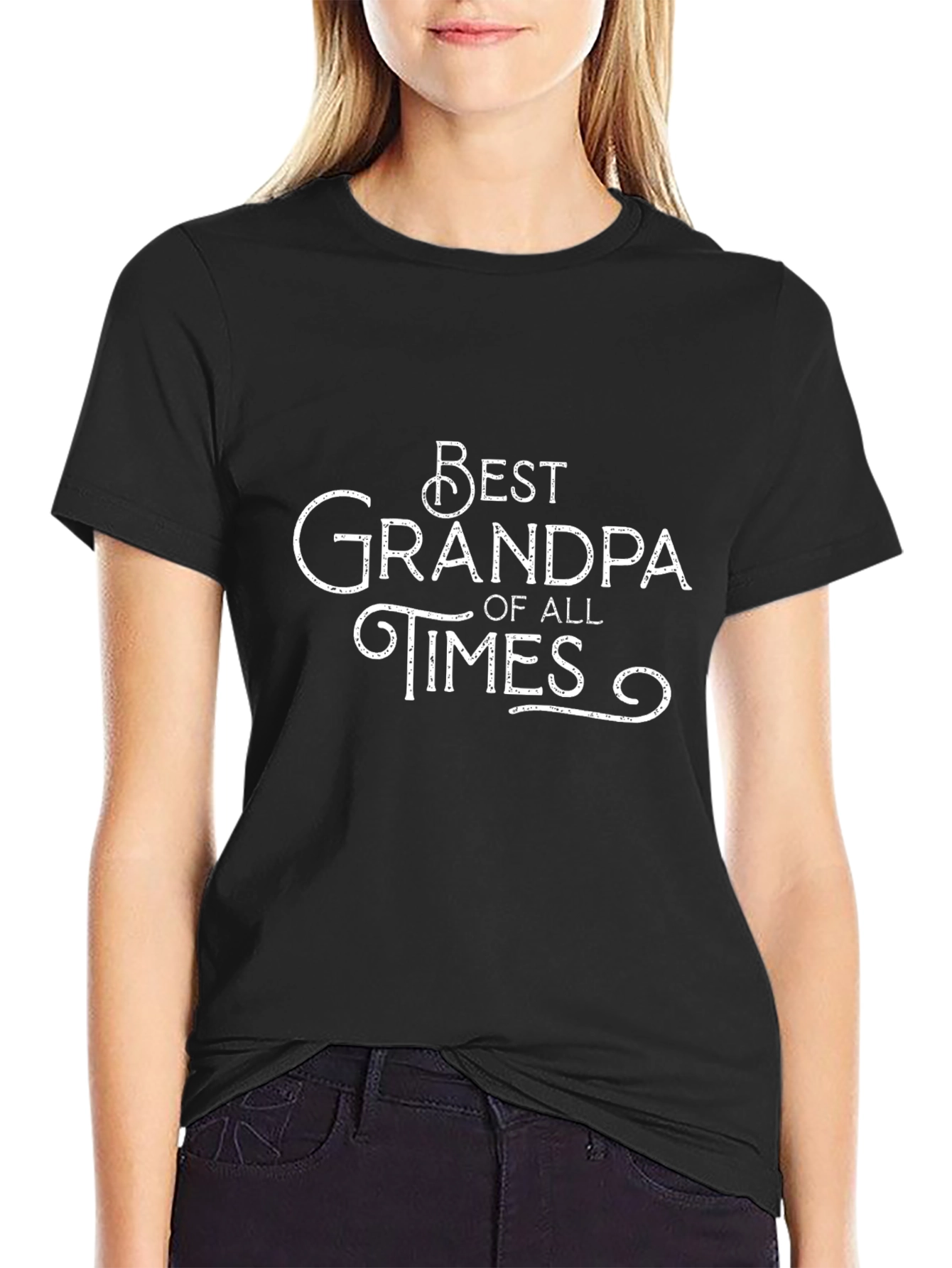 Best Grandpa of All Times T-Shirt - Black