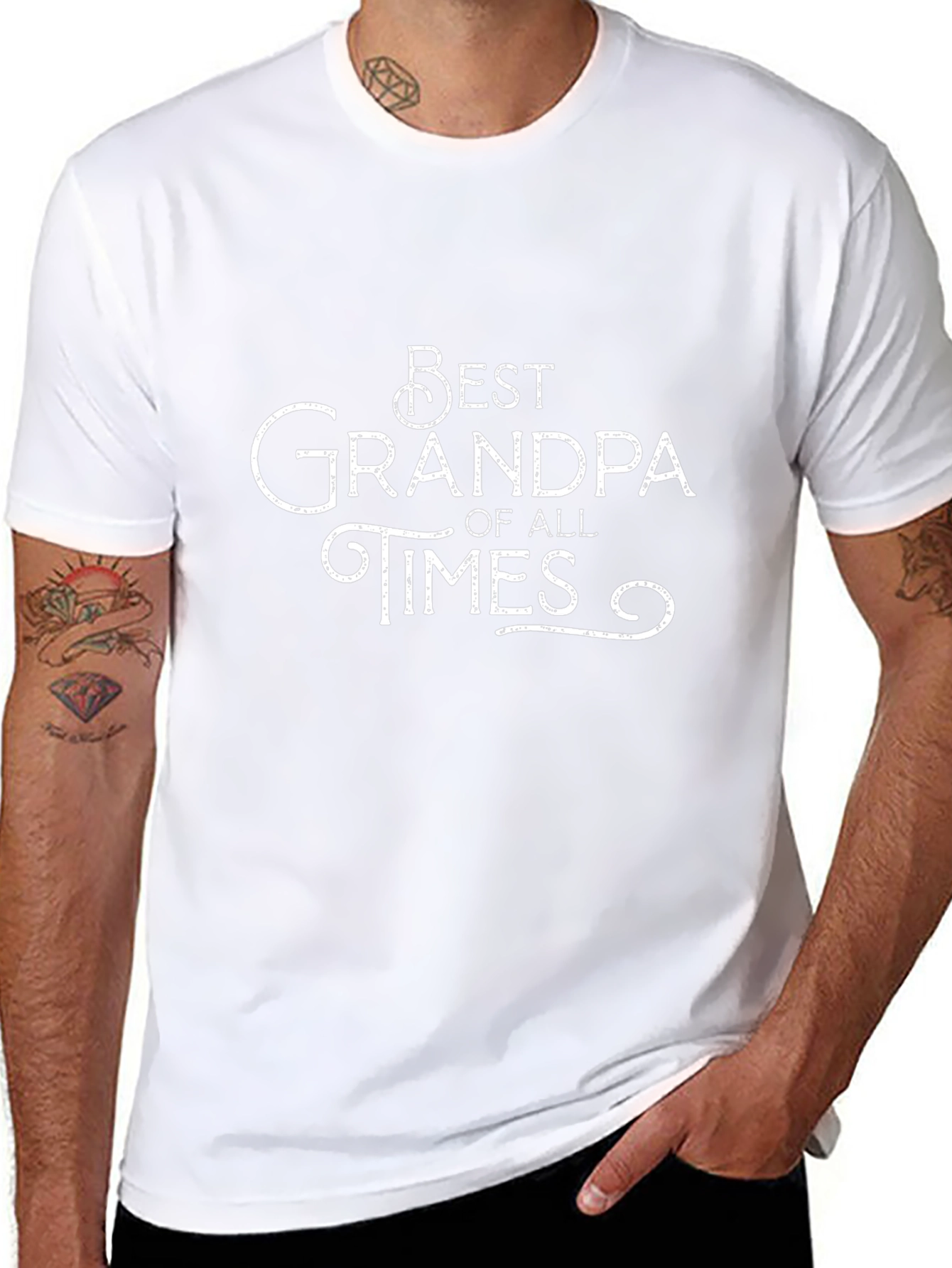 Best Grandpa of All Times T-Shirt - Black
