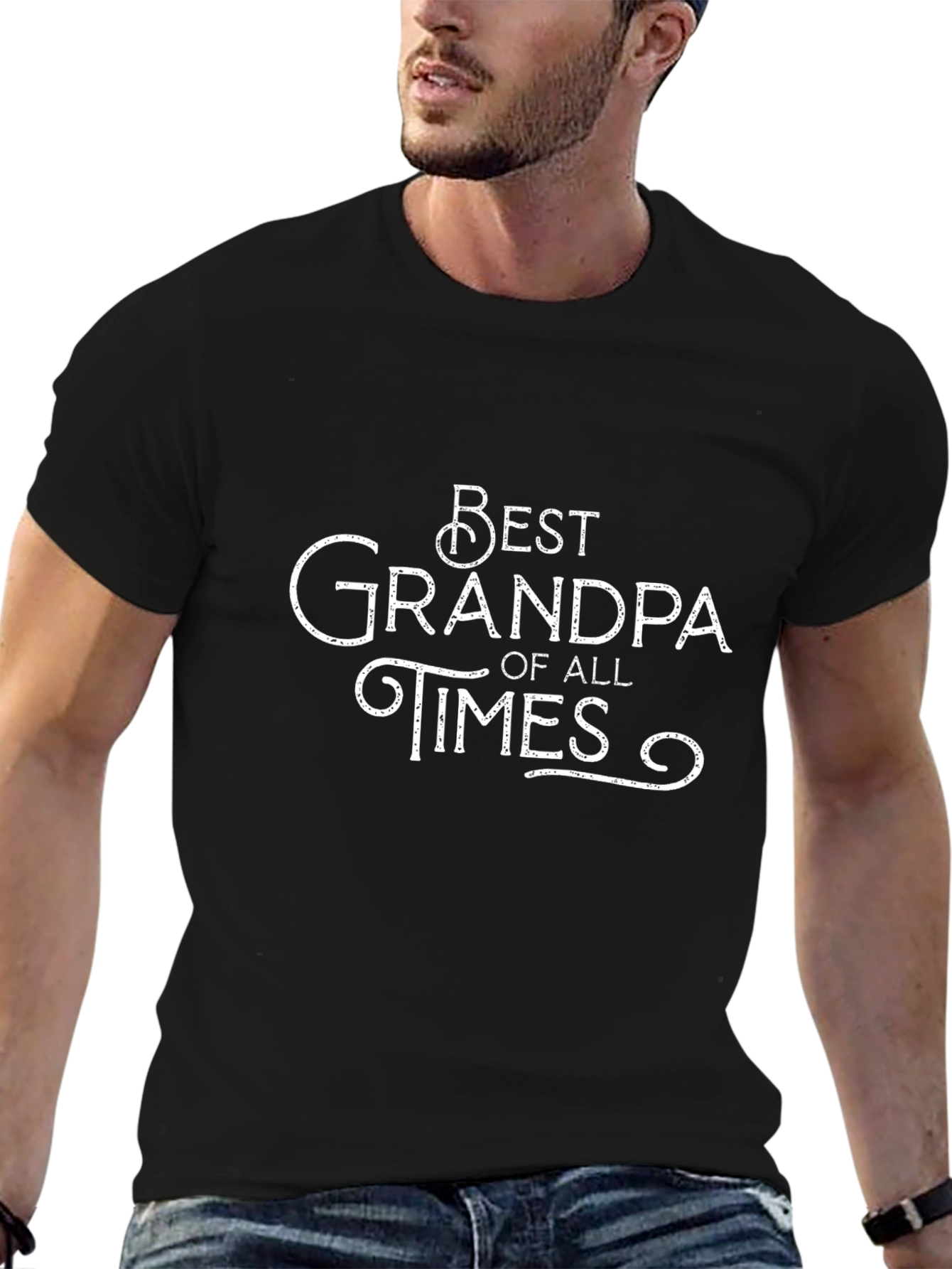 Best Grandpa of All Times T-Shirt - Black
