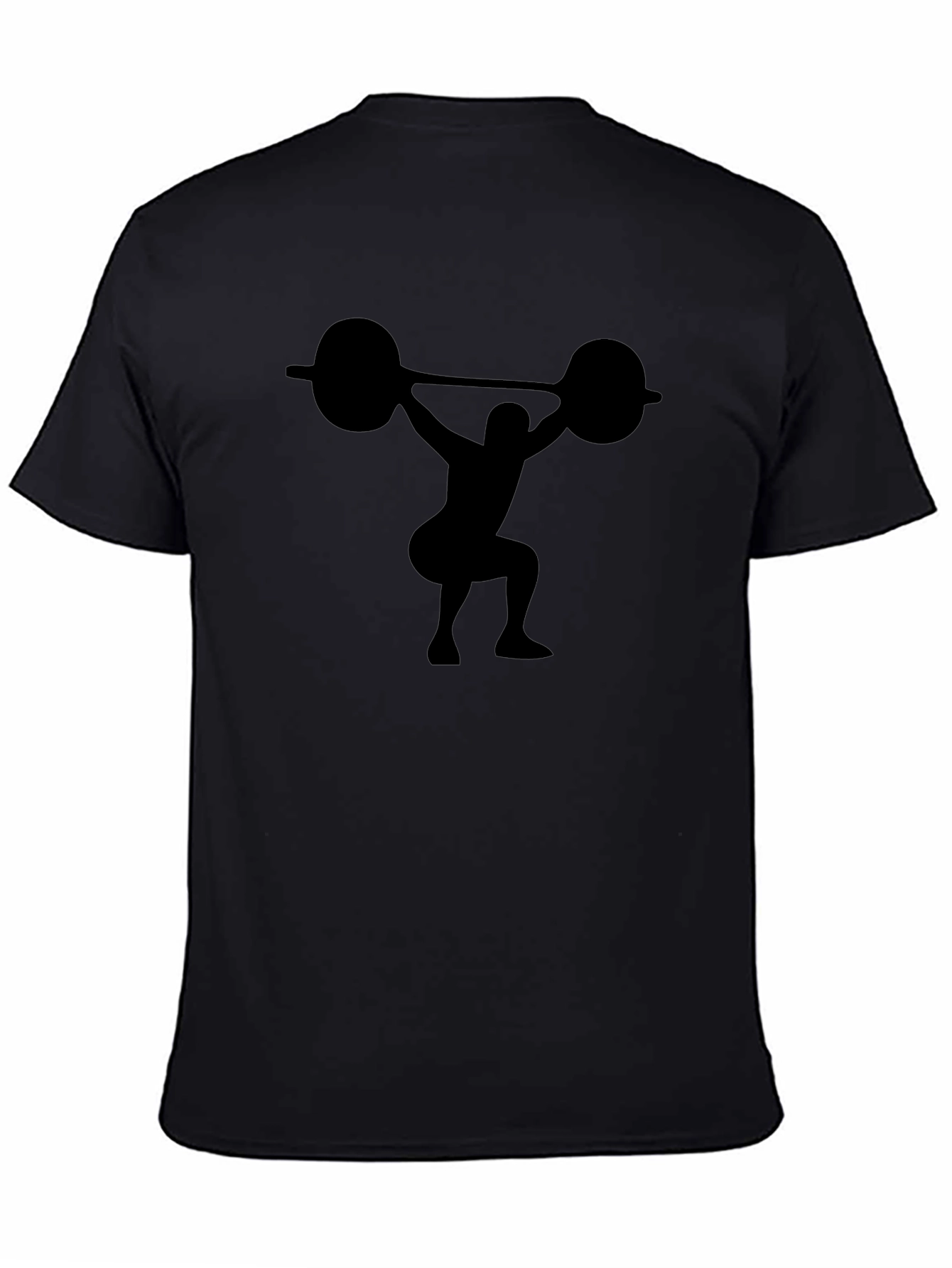 Weightlifter Silhouette Graphic Tee - Black