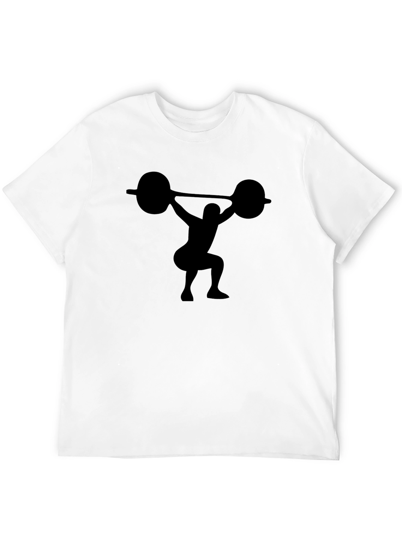 Weightlifter Silhouette Graphic Tee - Black