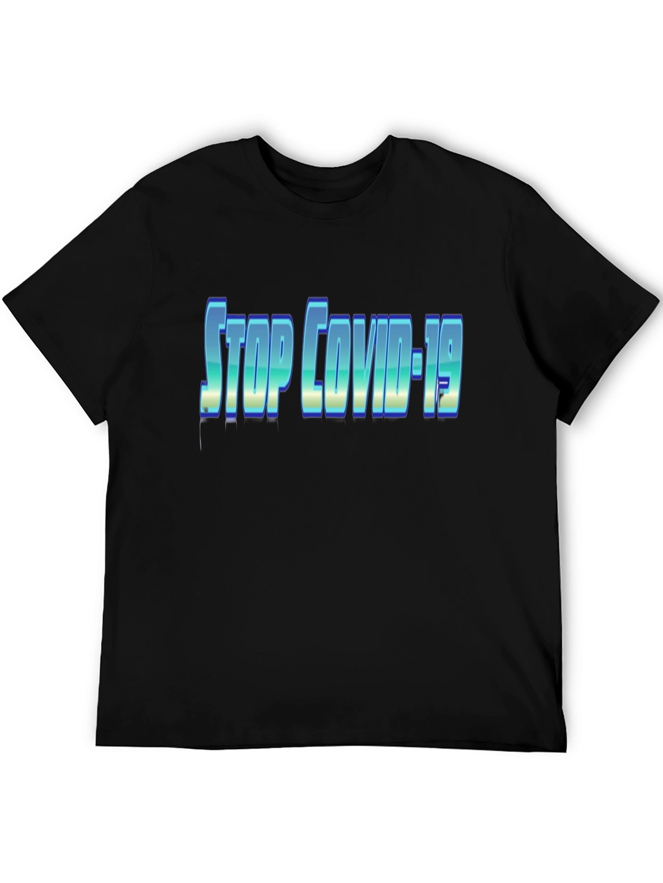 Stop COVID-19 Black T-Shirt