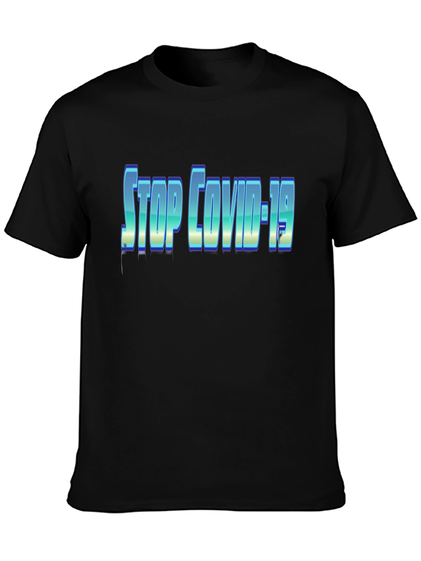 Stop COVID-19 Black T-Shirt