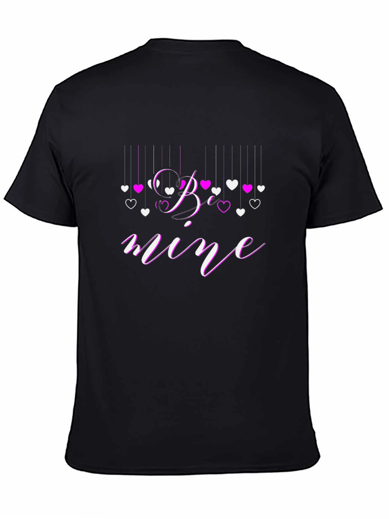 Be Mine Valentines Day Graphic Tee - Black