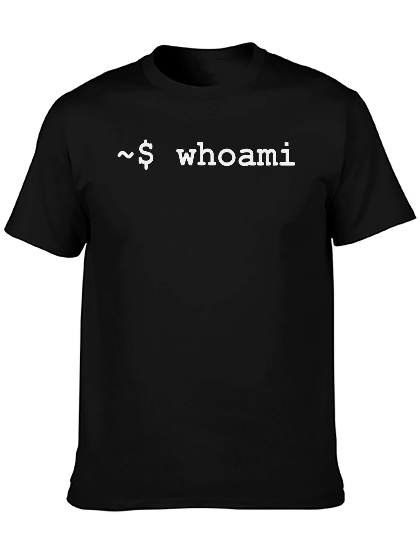 Whoami Black T-Shirt - Geeky Programmer Tee
