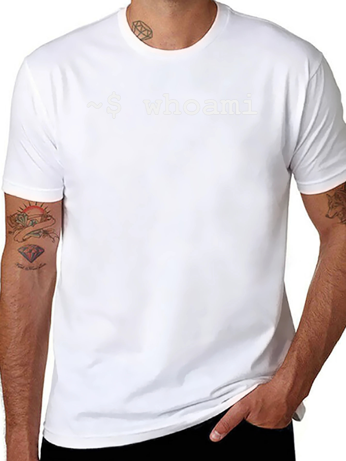 Whoami Black T-Shirt - Geeky Programmer Tee