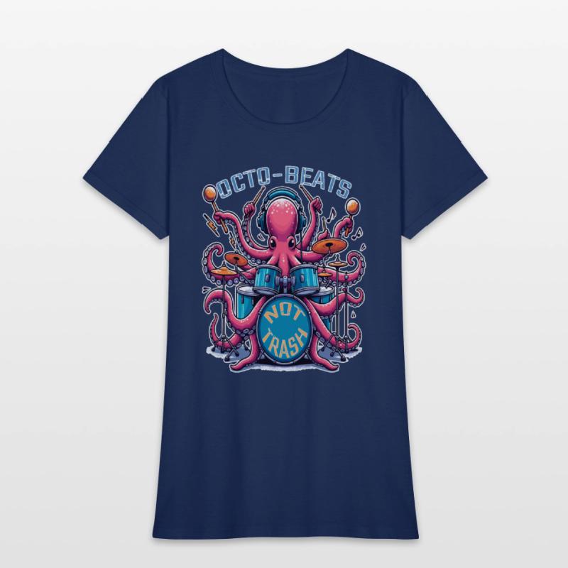 Octo Beats Not Trash, Eco Friendly Octopus Drummer