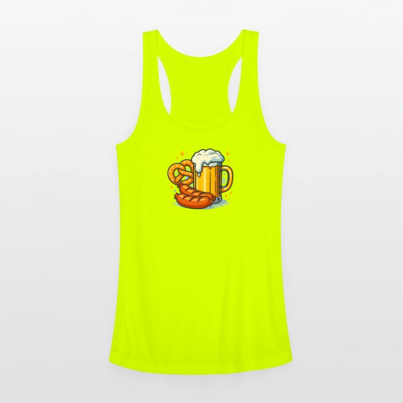 Octoberfest Festive Beer and Snack Illustration