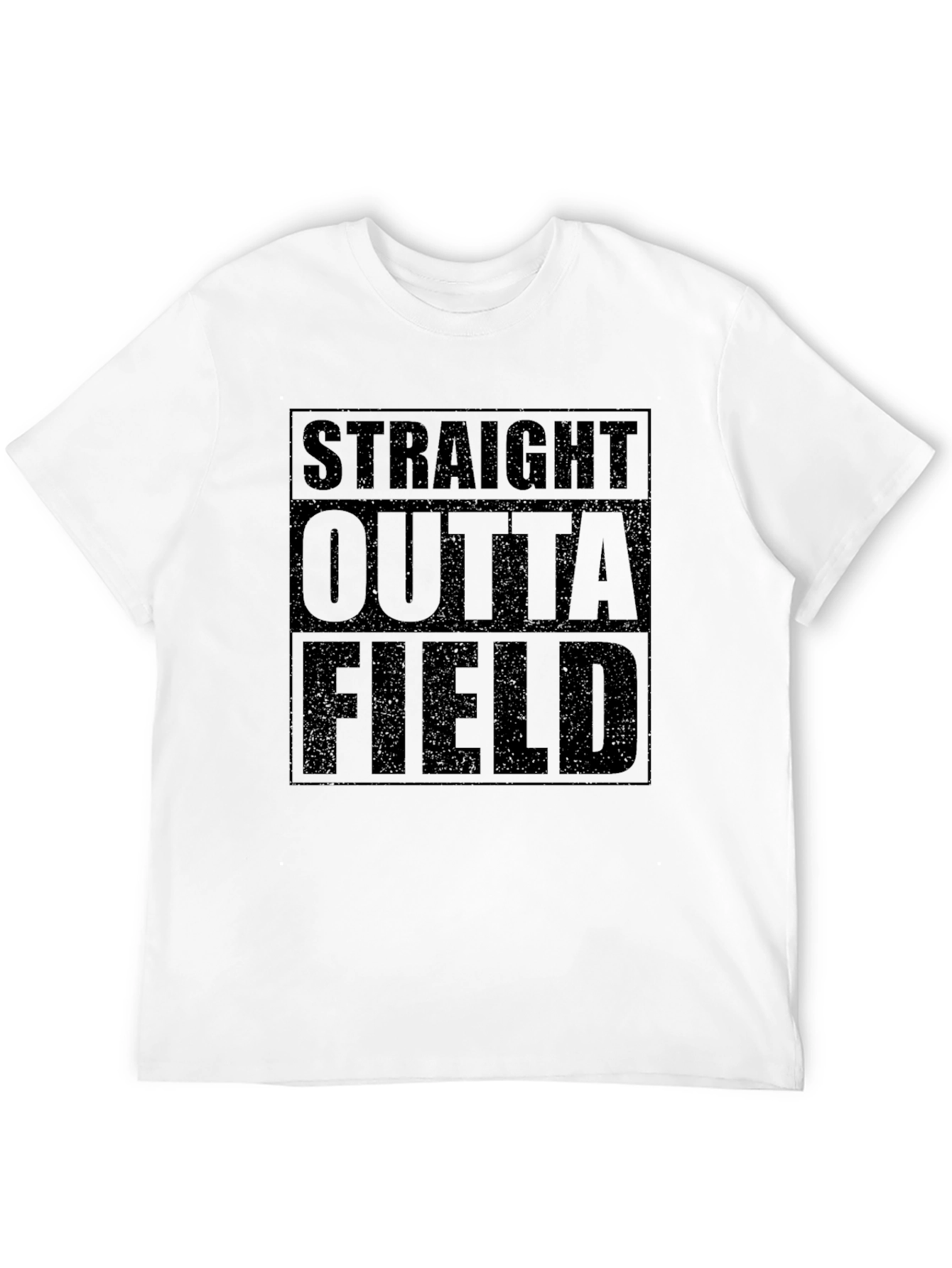 Straight Outta Field Black Graphic T-Shirt