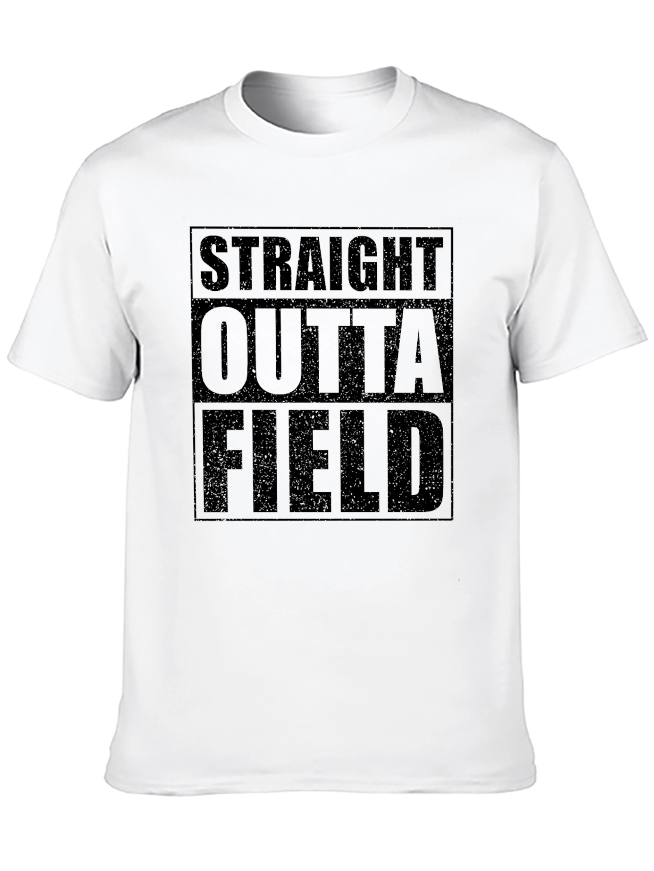 Straight Outta Field Black Graphic T-Shirt
