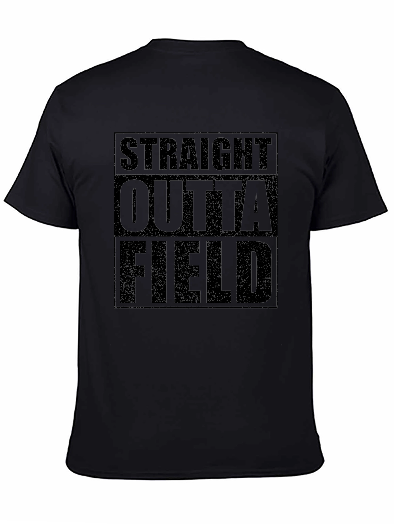 Straight Outta Field Black Graphic T-Shirt