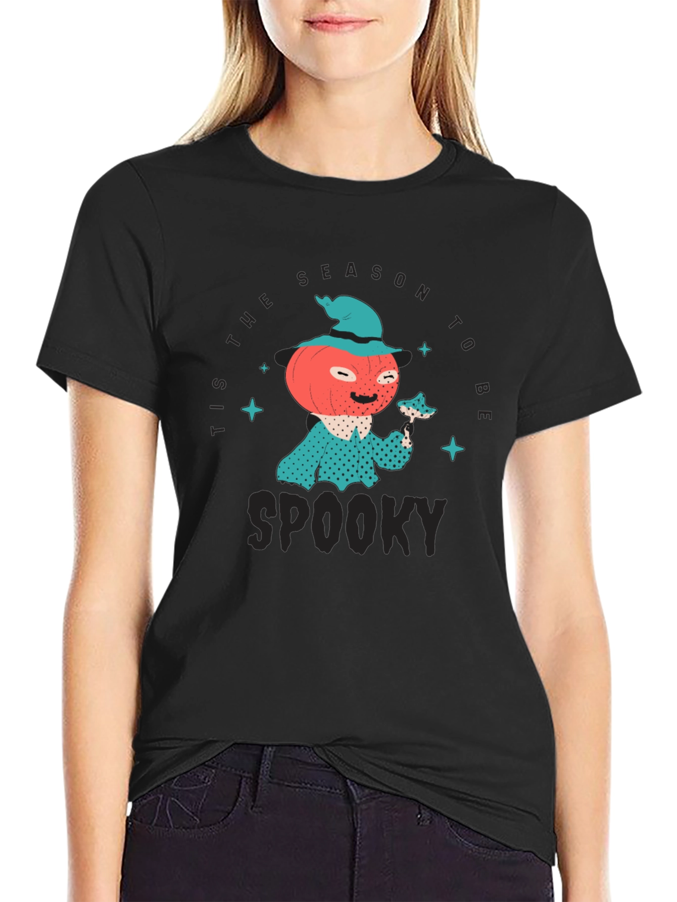 Tis The Season To Be Spooky Pumpkin Character T-Shirt