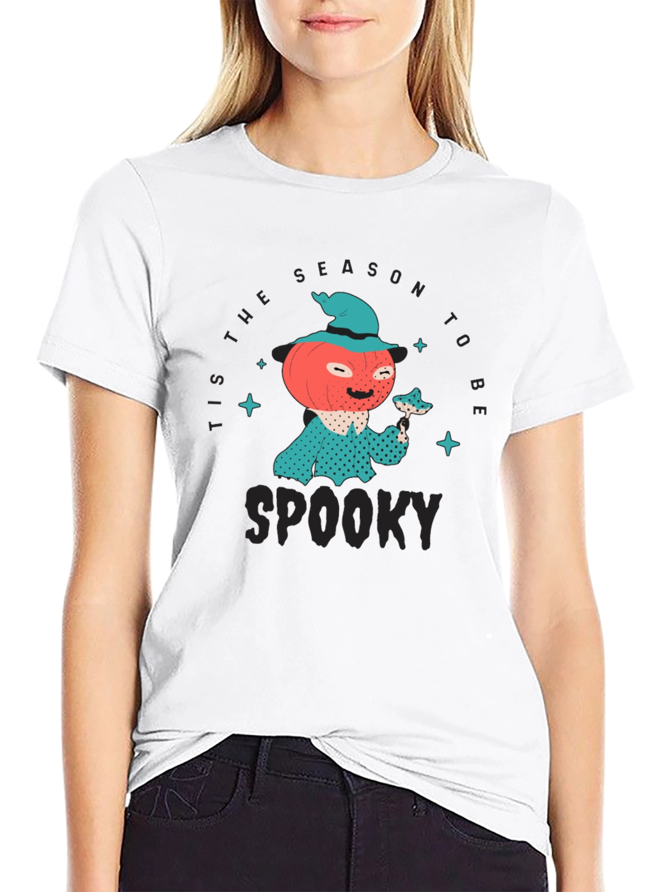 Tis The Season To Be Spooky Pumpkin Character T-Shirt