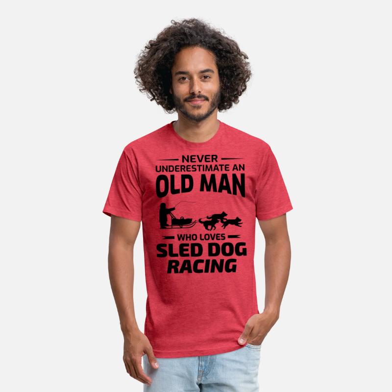 Old Man Husky Sledding Sled Dog Racing Alaskan