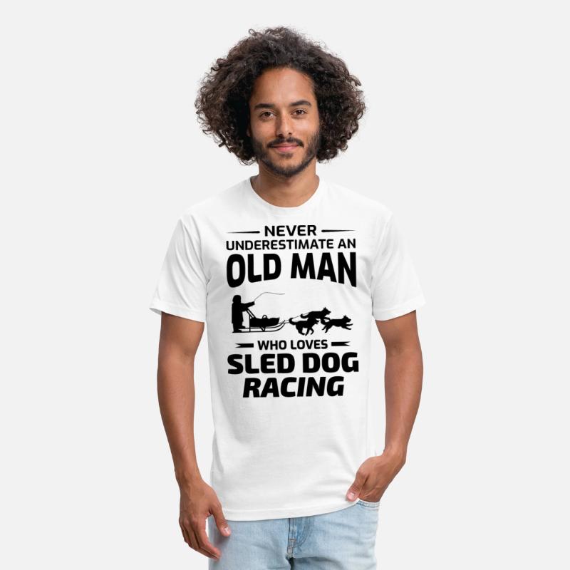 Old Man Husky Sledding Sled Dog Racing Alaskan