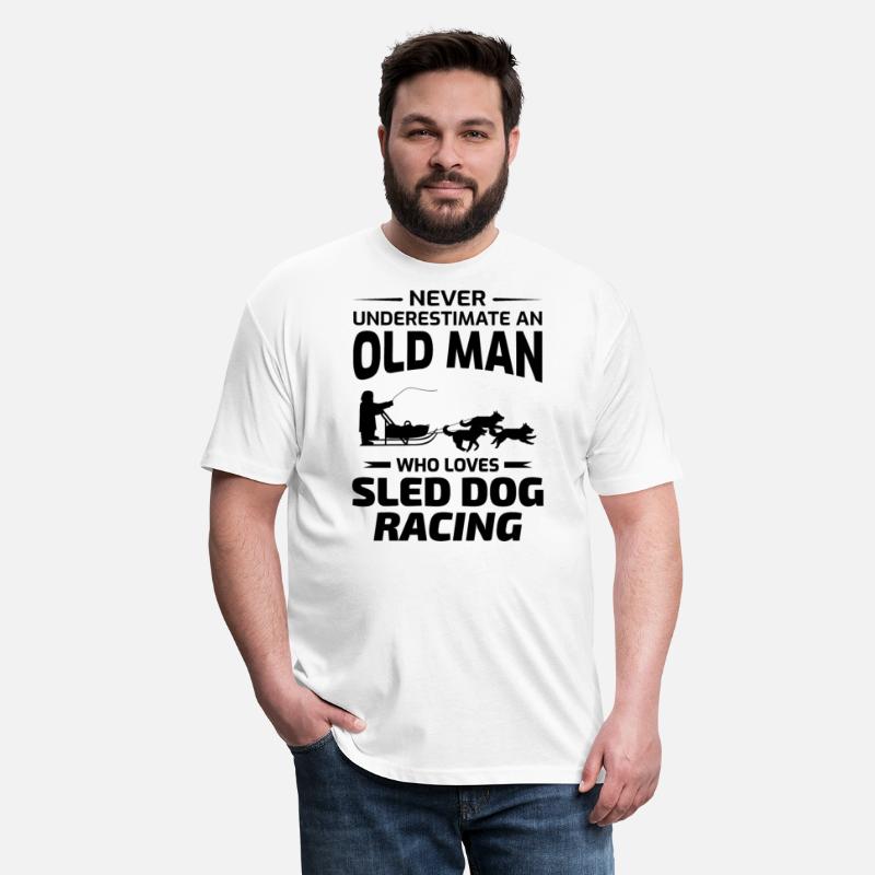 Old Man Husky Sledding Sled Dog Racing Alaskan
