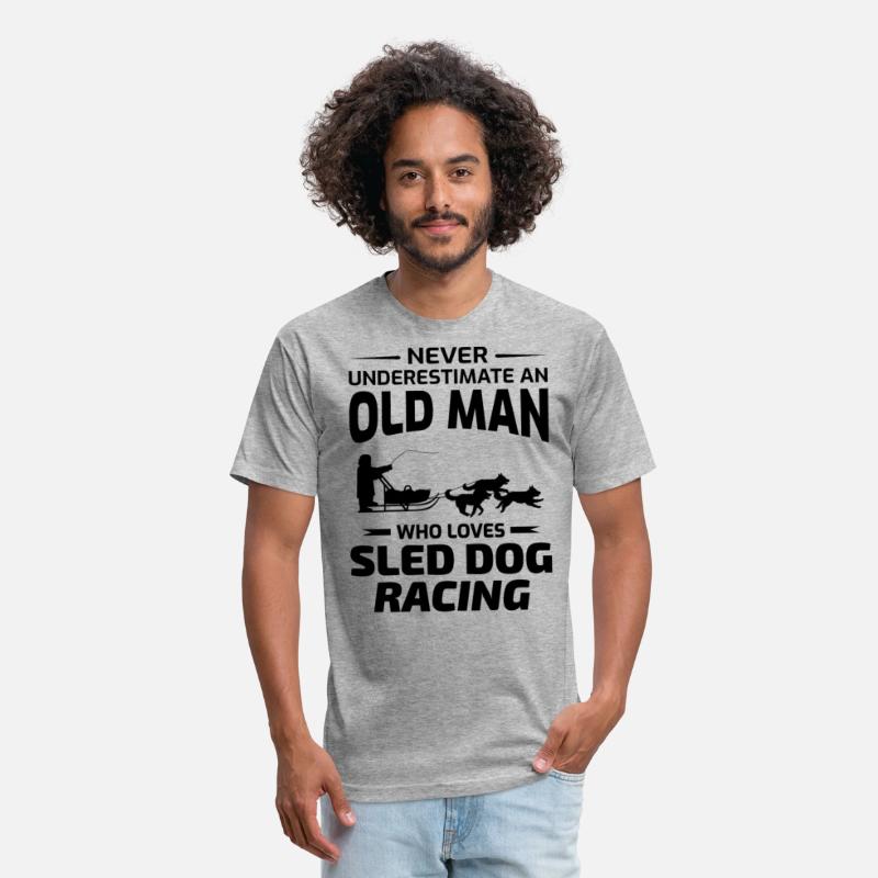 Old Man Husky Sledding Sled Dog Racing Alaskan