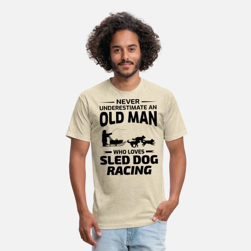 Old Man Husky Sledding Sled Dog Racing Alaskan