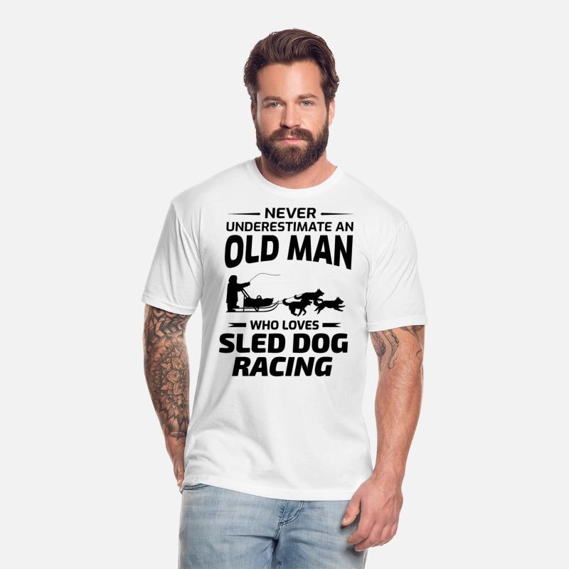 Old Man Husky Sledding Sled Dog Racing Alaskan