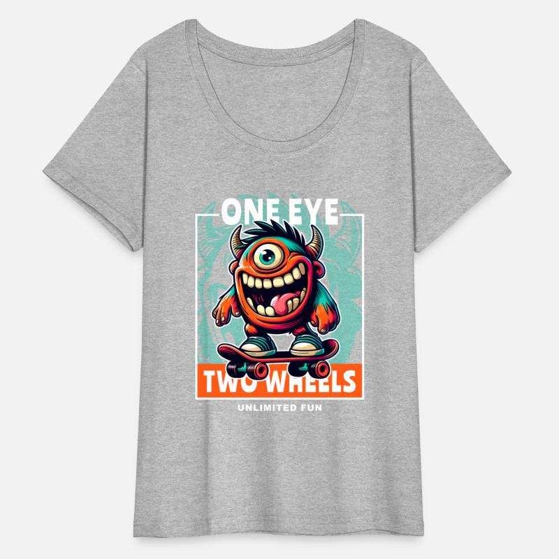 One Eye Two Wheels - Playful Monster Skateboard