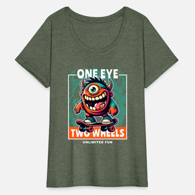 One Eye Two Wheels - Playful Monster Skateboard