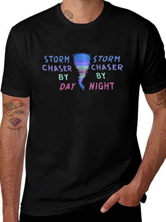 Storm Chaser T-Shirt: Day & Night Tornado Design