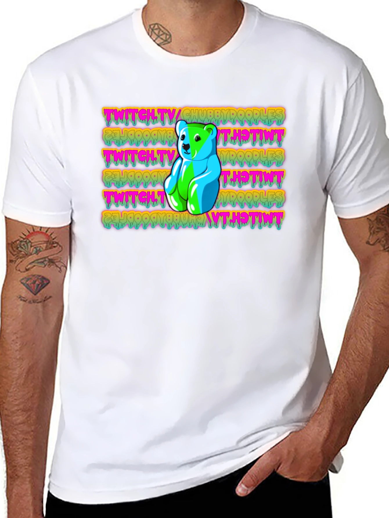 Twitch Chubby Doodles Gummy Bear Graphic Tee