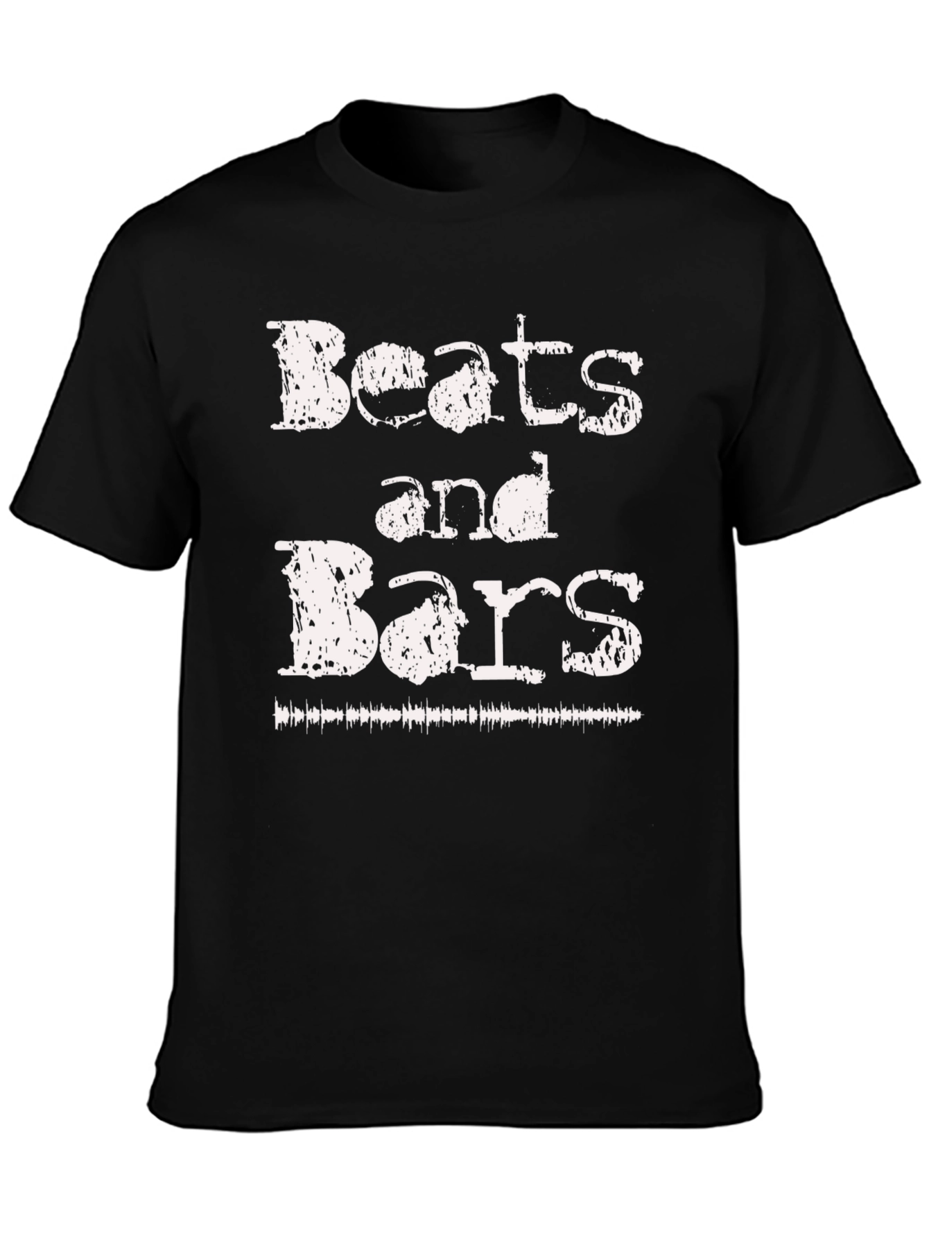 Beats and Bars Graphic Black T-Shirt